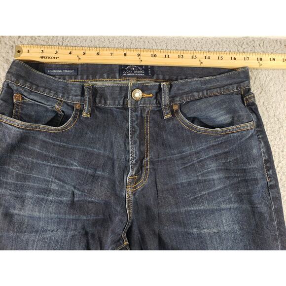 Lucky Brand Jeans Men's 34x30 Blue Denim 221 Original Straight Cotton Stretch - Picture 5 of 16